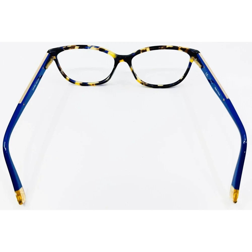 Furla Eyeglasses Womens Blue Tortoise VFU169K 0744 Cat Eye 52-16-140